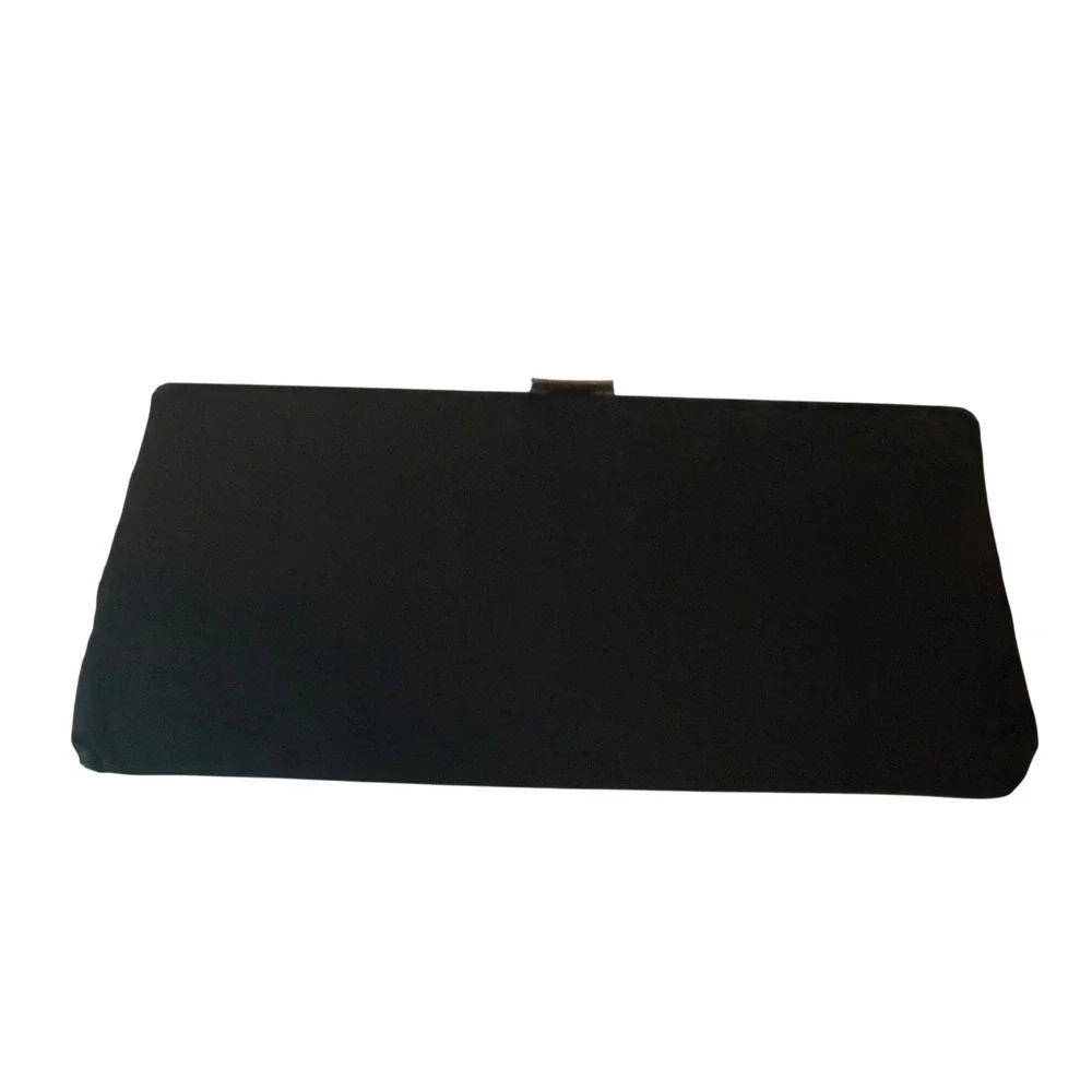 Vintage Mid Century Clutch Bag Women‎ Black Gold Evening MCM Formal Minimalist